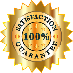 Satisfaction guaranteed sticker